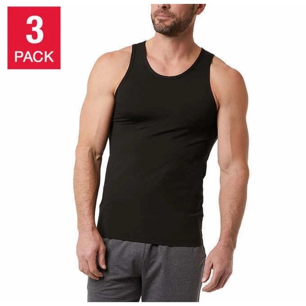 New 32 Degrees Cool Tank Top Men's Size M Black Nylon Mesh Athletic
